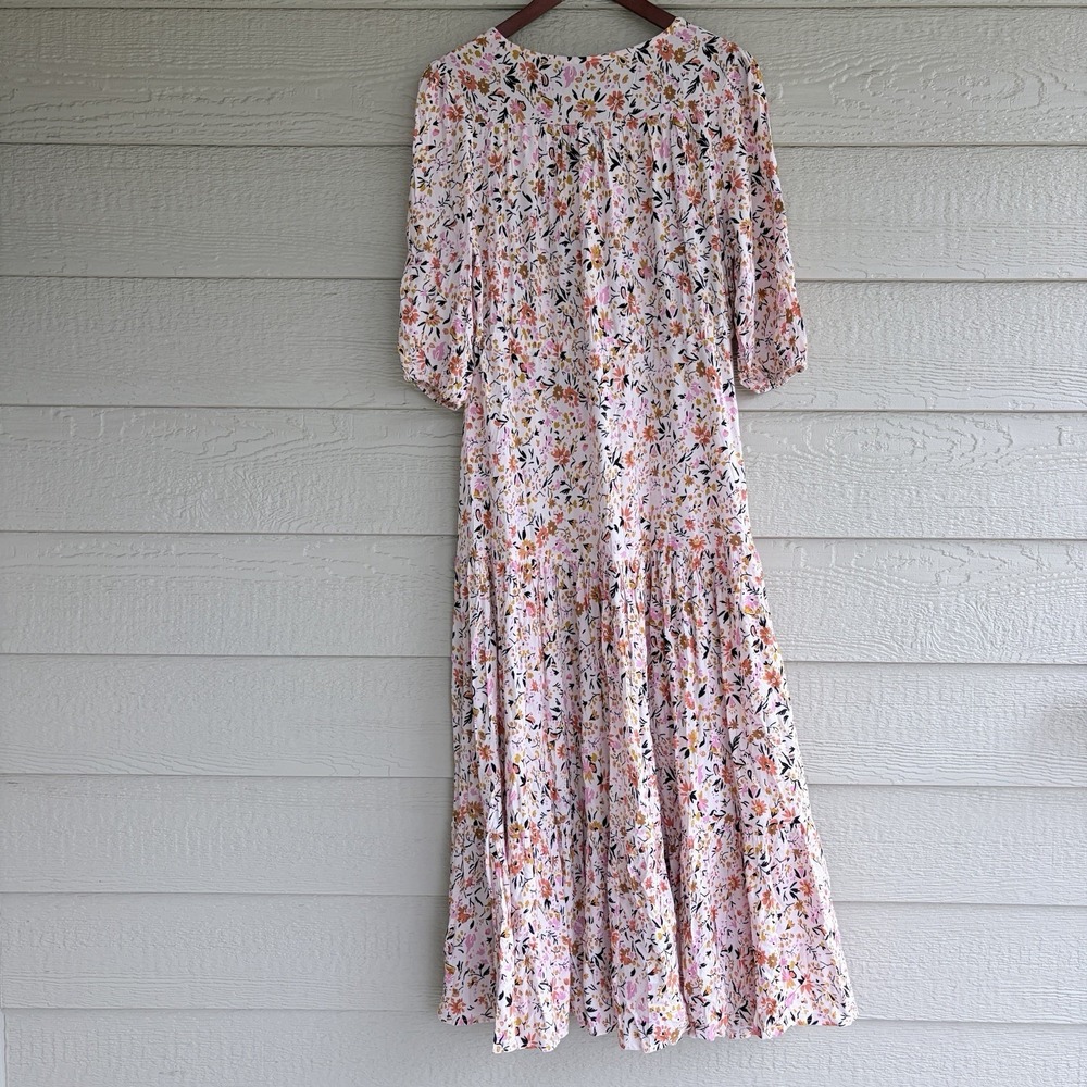 Petal and Pup Kelda Maxi Dress Tiered Floral Sz S Cottagecore Country Oversized - Picture 3 of 8